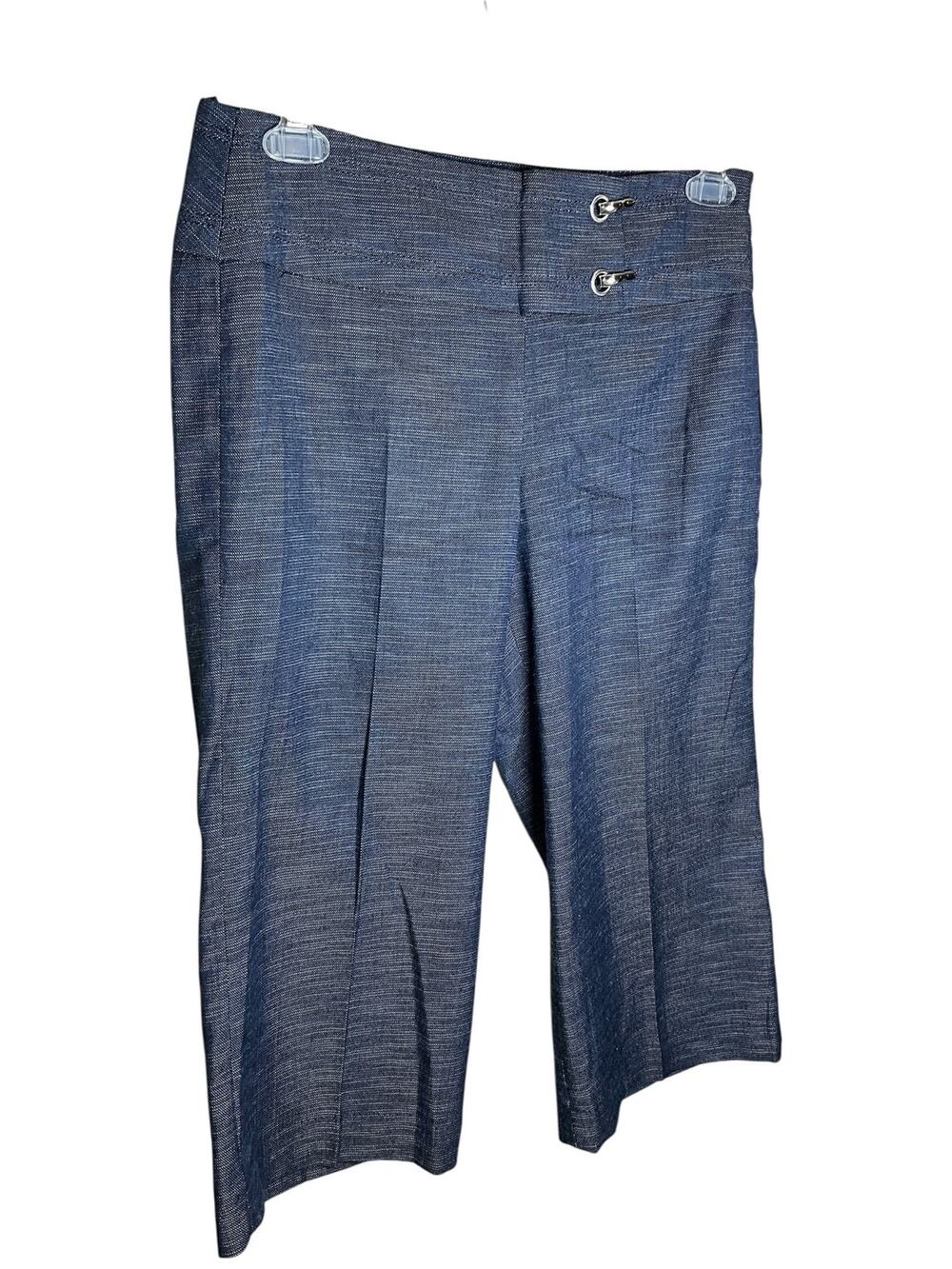 Sharagano Capri Pants Women's sz 8  Gray  Flat Front